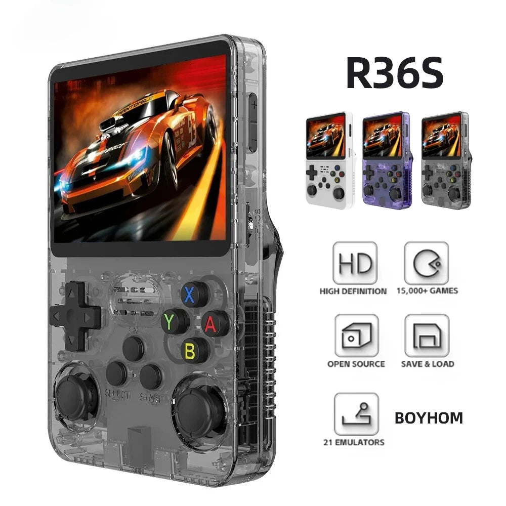 Retro Video Game Console System 3.5 Inch IPS Screen R35s Pro Portable Pocket Video Player 64GB Games