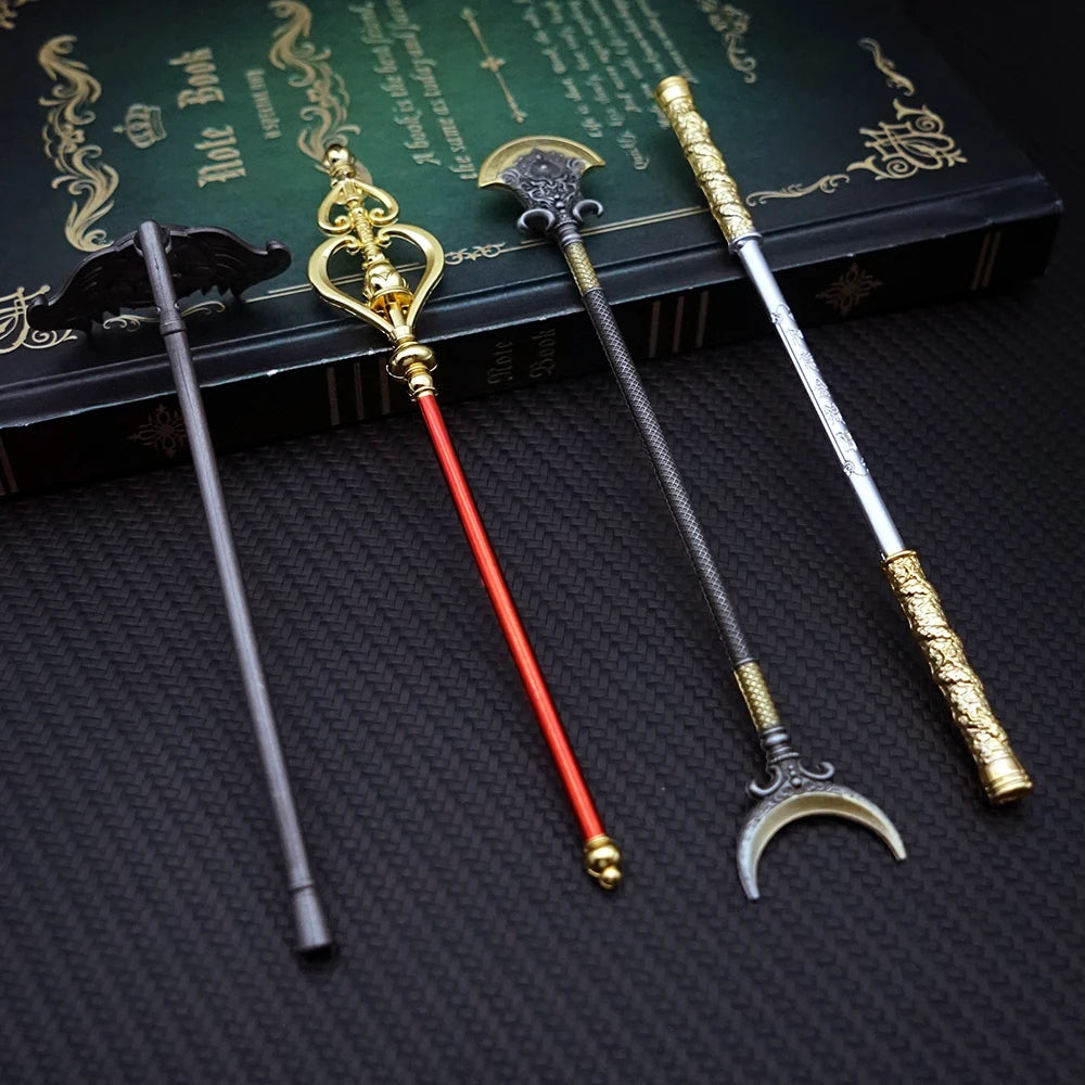 4pcs/lot Black Myth WuKong Weapon Keychain The Journey to the West Keyring Keychains for Men Game Accessories Key Ring Llaveros