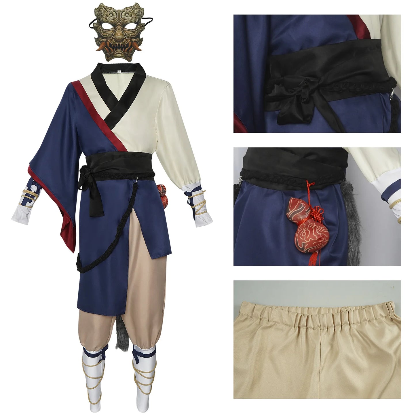 Halloween Black Myth Wu Kong Costumes Monkey King Pilgrim set
