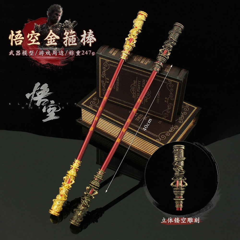 Black Myth: Wu Kong Golden Cudgel Sun Wukong Monkey King Bar Game Anime Metal Swords Katana Model Ornament Crafts Gifts Toys
