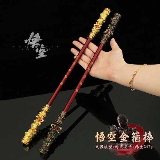 Black Myth: Wu Kong Golden Cudgel Sun Wukong Monkey King Bar Game Anime Metal Swords Katana Model Ornament Crafts Gifts Toys