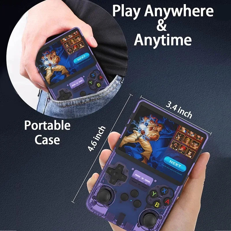 Retro Gaming Console Handheld Game Consoles Classic Games Linux System 3.5'' IPS Screen Portable Pocket Handheld Emulator