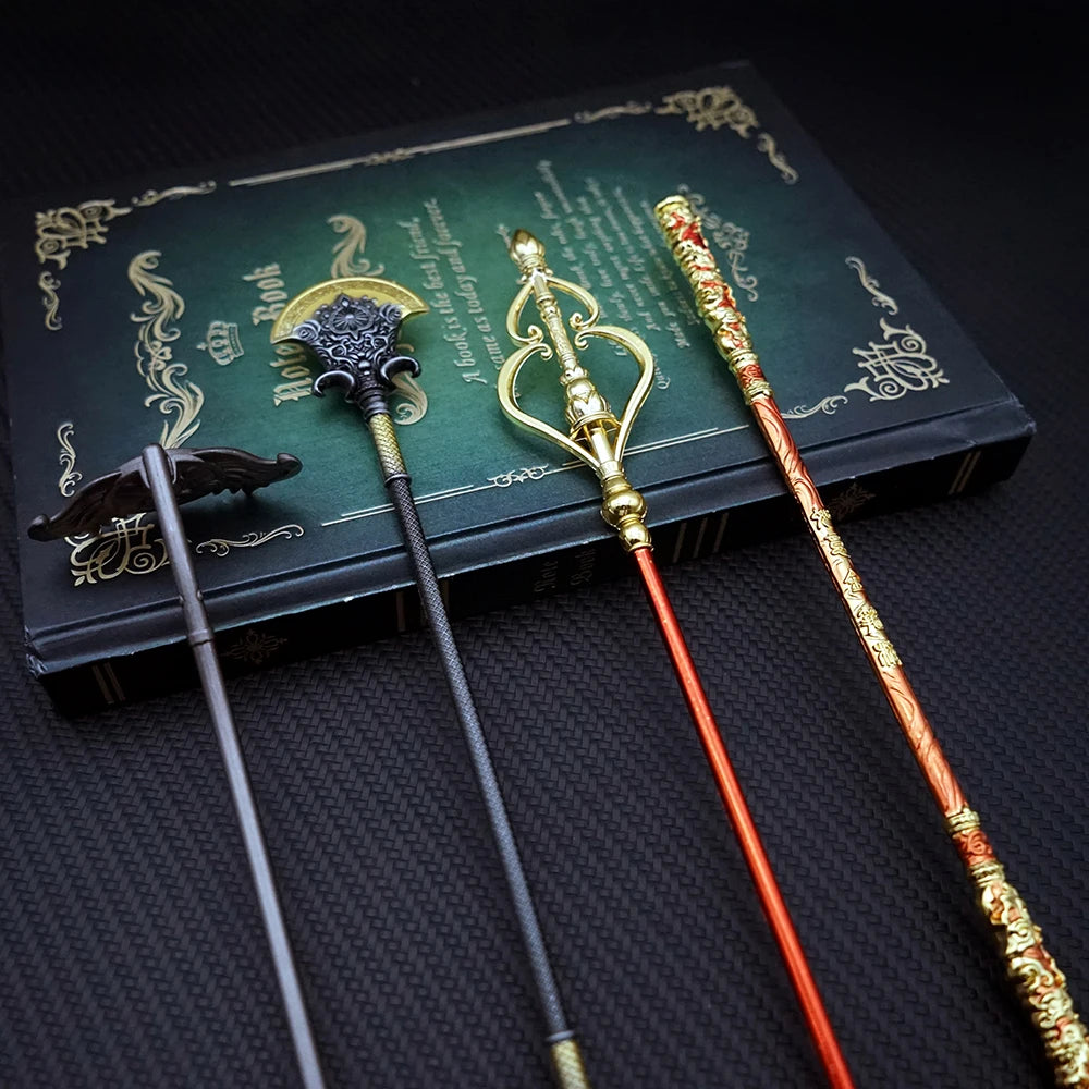 4pcs/lot Black Myth WuKong Weapon Keychain The Journey to the West Keyring Keychains for Men Game Accessories Key Ring Llaveros