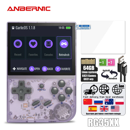 ANBERNIC RG35XX Retro Handheld Game Player 64G 5000+ Classic Games