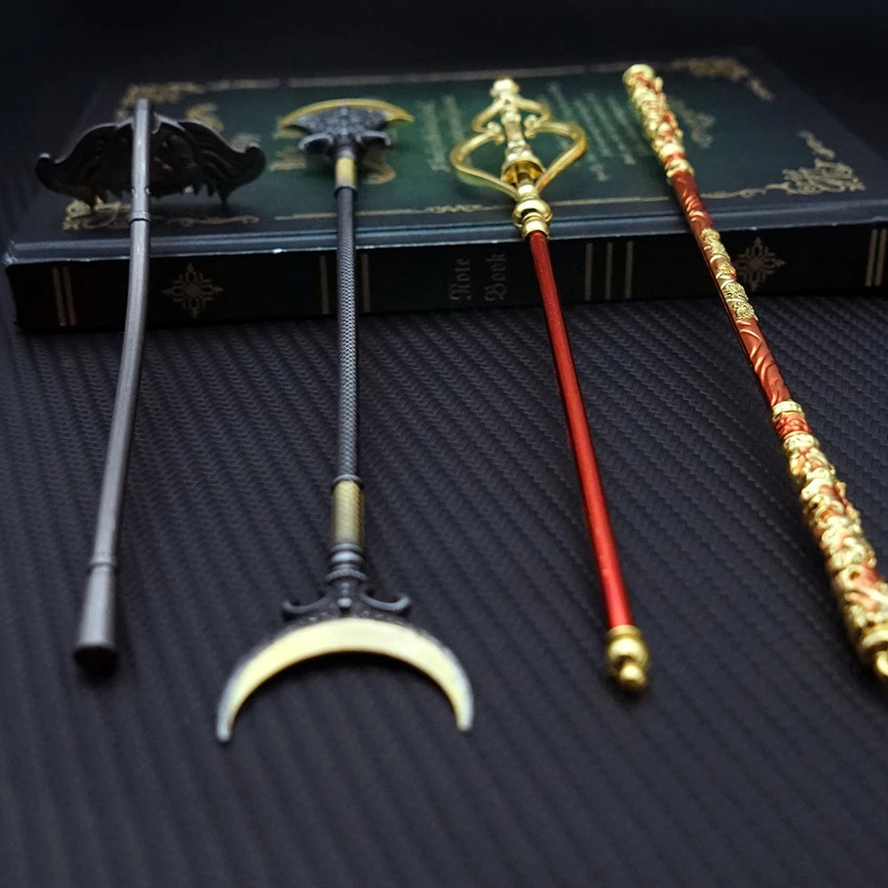 4pcs/lot Black Myth WuKong Weapon Keychain The Journey to the West Keyring Keychains for Men Game Accessories Key Ring Llaveros