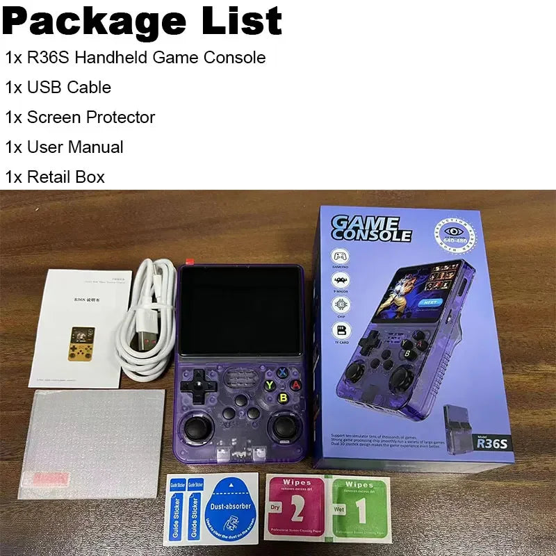 Retro Gaming Console Handheld Game Consoles Classic Games Linux System 3.5'' IPS Screen Portable Pocket Handheld Emulator