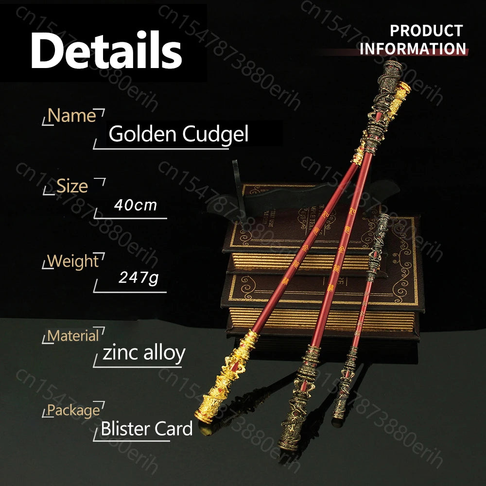 Black Myth: Wu Kong Golden Cudgel Sun Wukong Monkey King Bar Game Anime Metal Swords Katana Model Ornament Crafts Gifts Toys